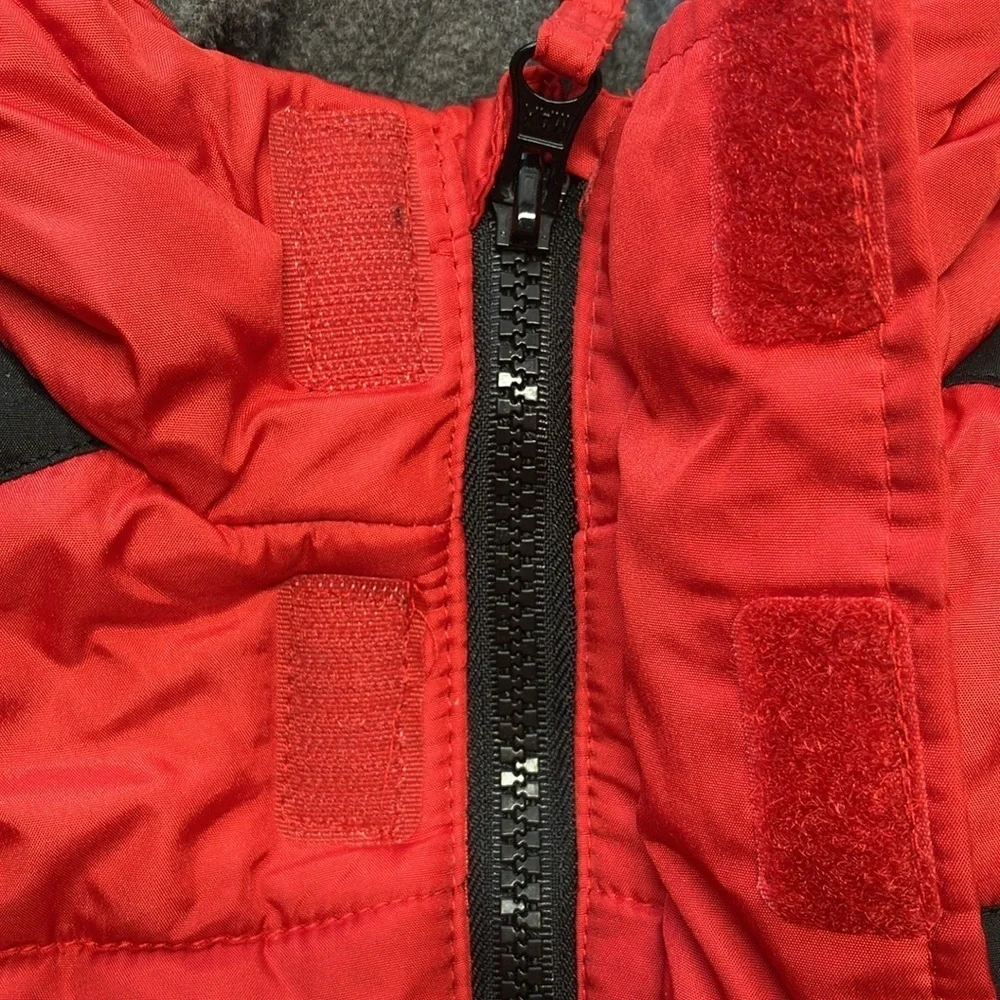 Osh Kosh B’gosh Kid’s Hooded Puffer Winter Coat, Size Small/4T, Red/Black